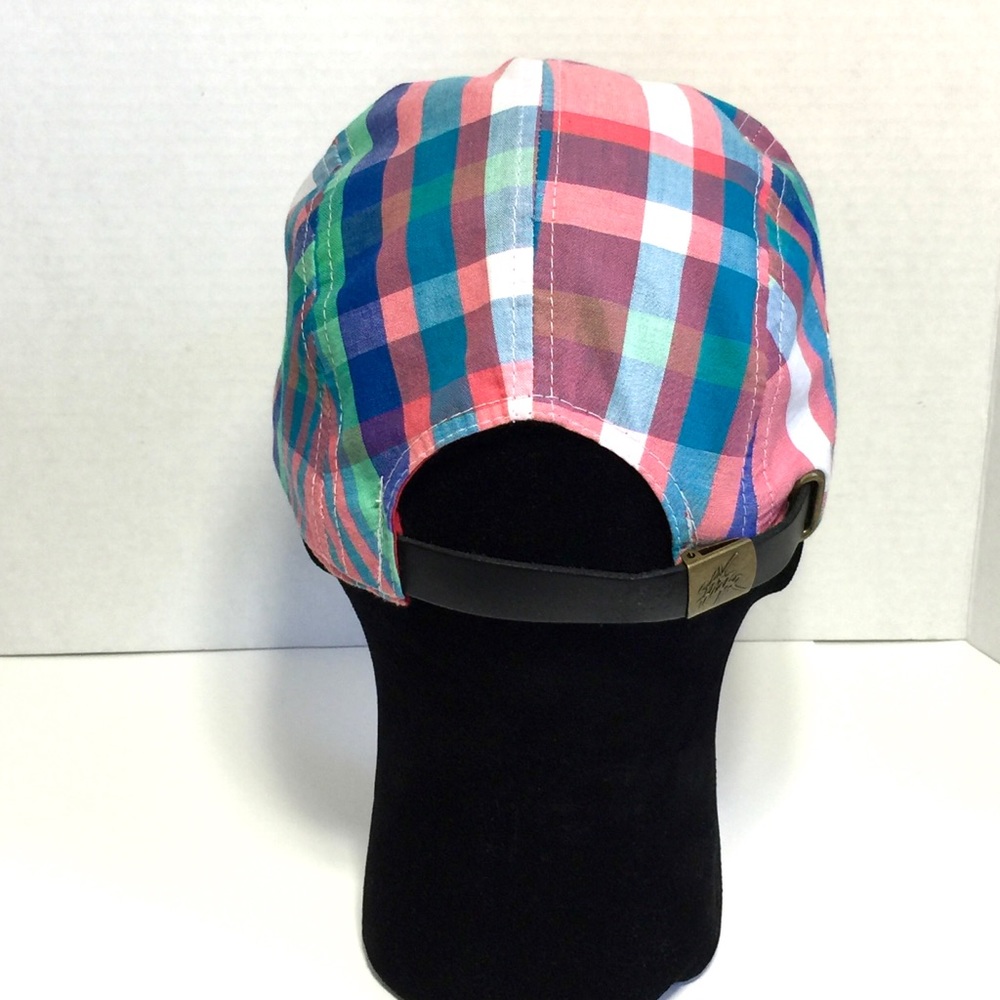 City Hunter Men's 5 Panel Plaid Baseball Cap View 6